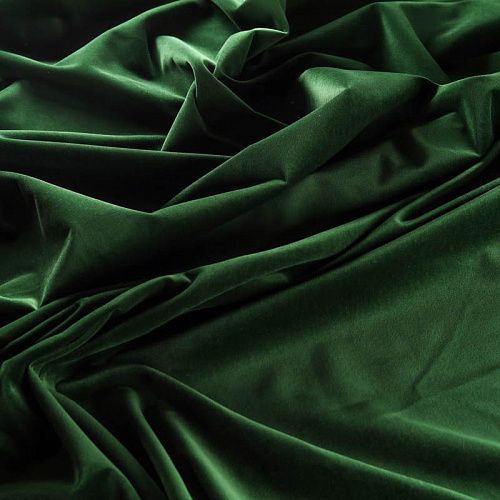 Бархат К26-302 зеленый однотонный