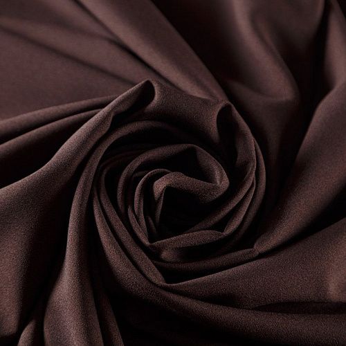 Крепдешин синтетический 029-08923 шоколадный однотонный