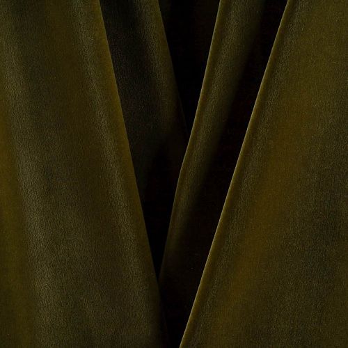 Бархат К32-379 зеленый хаки однотонный