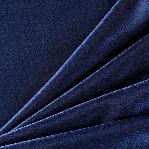 Креп-сатин К33-903 синий однотонный