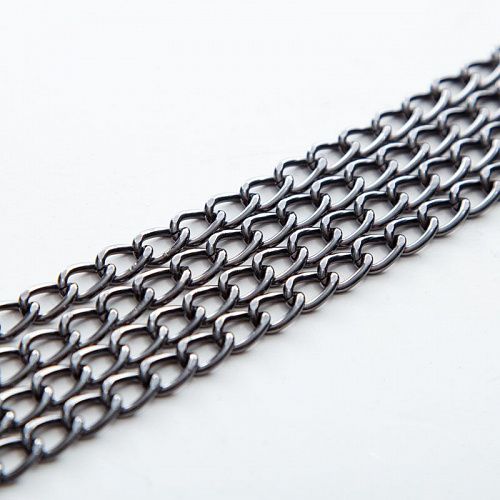 Цепь декоративная 6 мм металл 159-6-под темный никель 