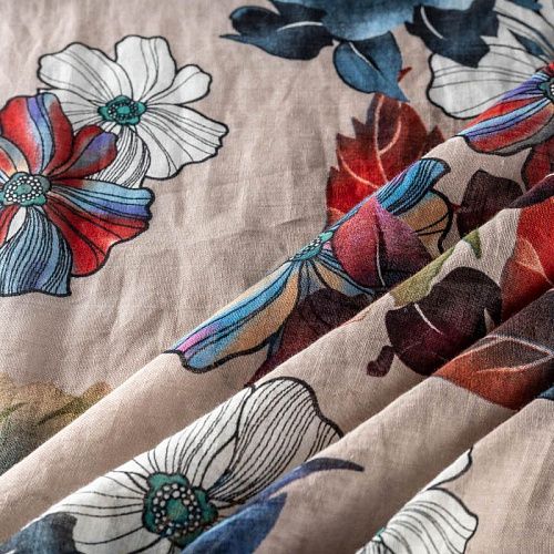 Батист К33-0021 экрю принтованный