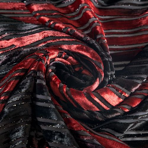 Панбархат 002-04294 черно-красный