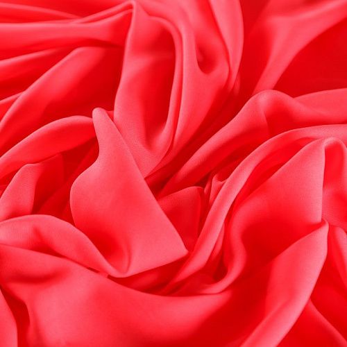 Шифон К28-033 красно-коралловый однотонный