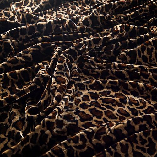 Бархат К26-513 коричневый принтованный