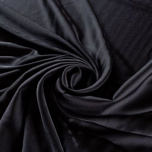 Шелк синтетический 065-01970 черный однотонный
