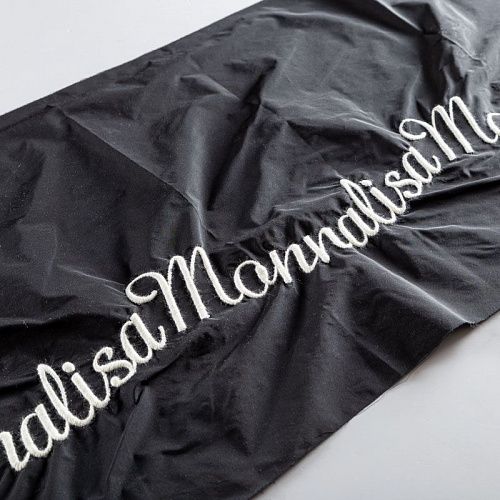 Тафта с вышивкой 051-02935 черный