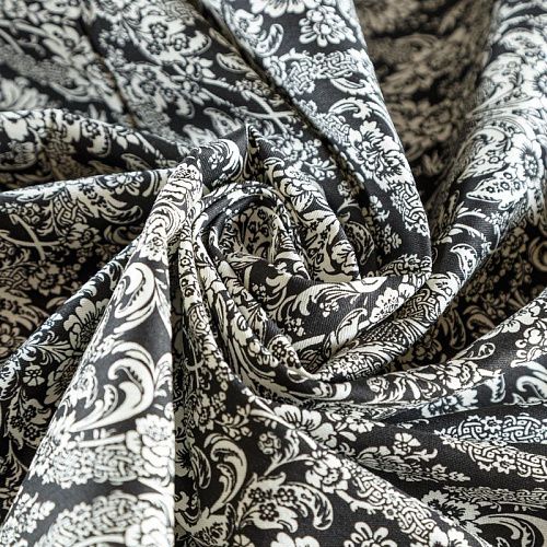 Джинс 015-08188 черный принтованный