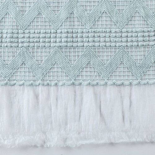 Гипюр-макраме на органзе 012-08454 серо-голубой