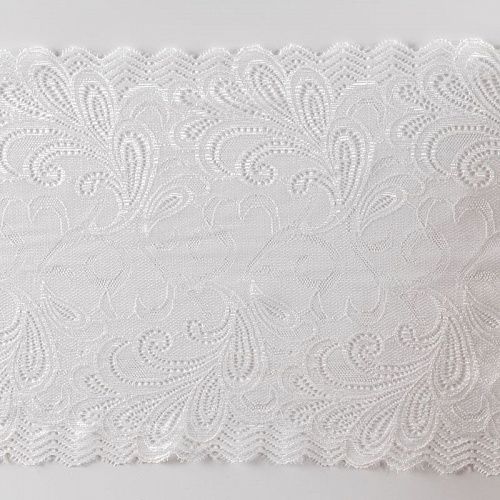 Кружево эластичное 200 мм Ф01-0262 белый