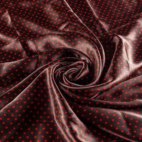 Шелк натуральный К29-601 коричневый принтованный