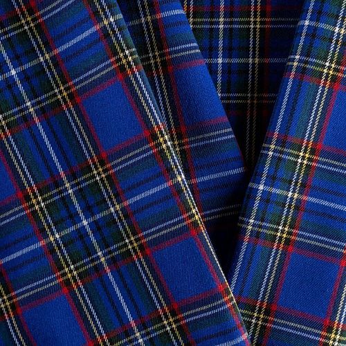 Ткань костюмная К25-9483 васильковый принтованный