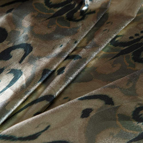 Коттон c напылением Cavalli 063-14892 серебристо-зеленый