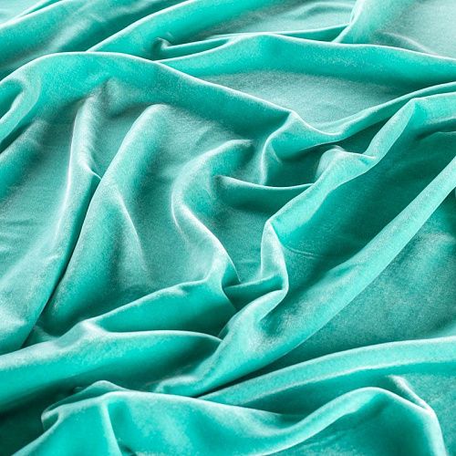 Бархат 002-01189 морской зеленый однотонный