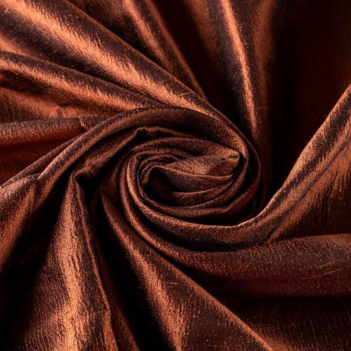 Дикий шелк К16-085 медно-терракотовый однотонный