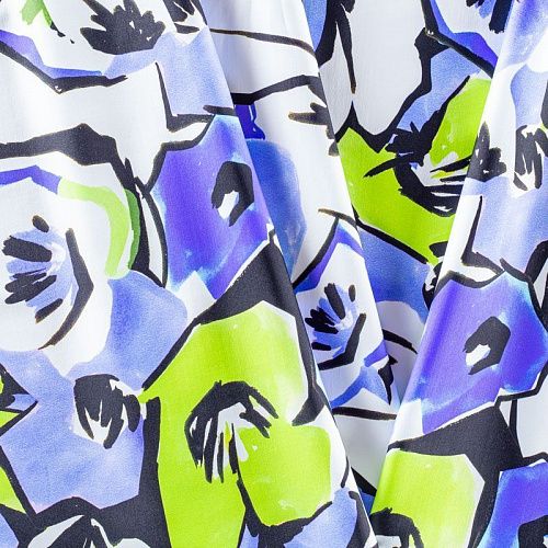 Лайкра 005-01229 белый принтованный