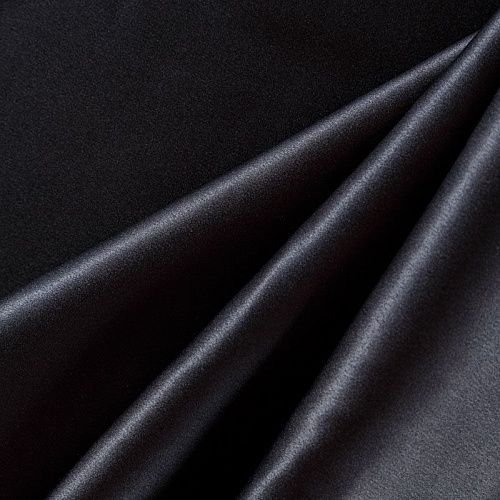 Сатин стрейч 001-08129 черный однотонный