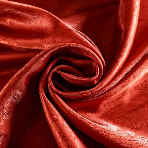 Ткань подкладочная 045-04278 терракотовый жаккардовый