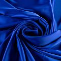 Креп-сатин К33-578 васильковый однотонный