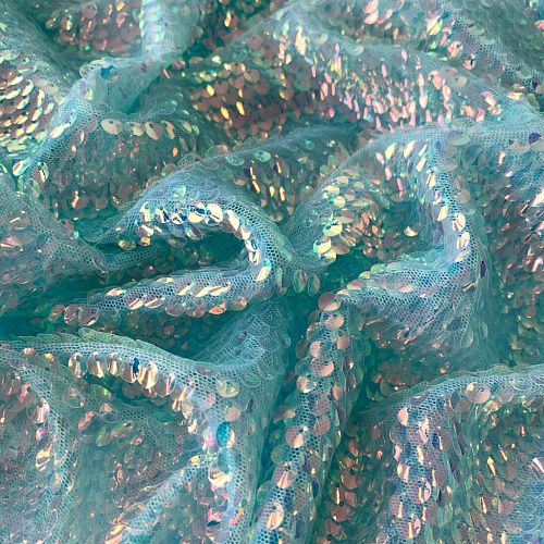 Сетка с пайетками К33-644 мятный