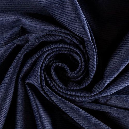 Вельвет К29-593 темно-сапфировый однотонный