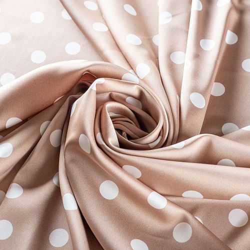 Шелк синтетический 065-01337 капучино принтованный