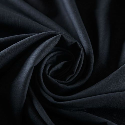 Лен натуральный 035-08574 черный однотонный