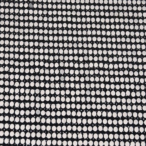 Трикотаж с пайетками 056-11079 черный/серебро