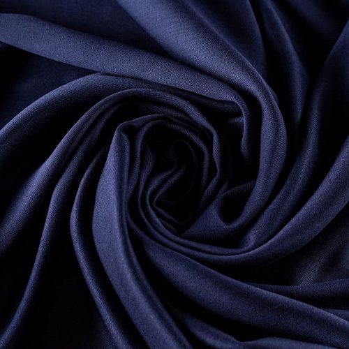 Твил-штапель К33-336 кобальтовый однотонный