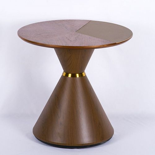 Столик журнальный d-50 см V13 металл/МДФ/экокожа