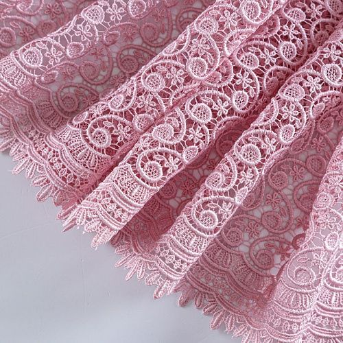 Гипюр-макраме 012-10418 розовый