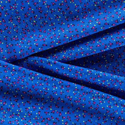 Вискоза 009-00957 васильковый принтованный