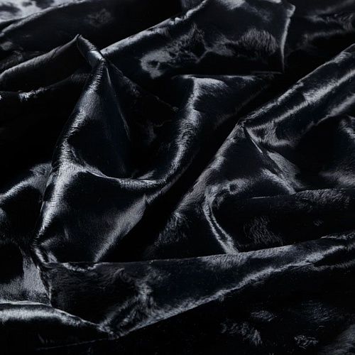 Мех искусственный 037-05804 черный однотонный