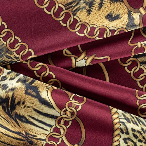 Вискоза "Лоренцо" 036-01525 марсала принтованный