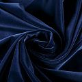 Бархат 002-06299 полуночно-синий однотонный