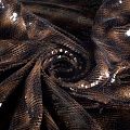 Ткань с пайетками 055-04190 черно-коричневый