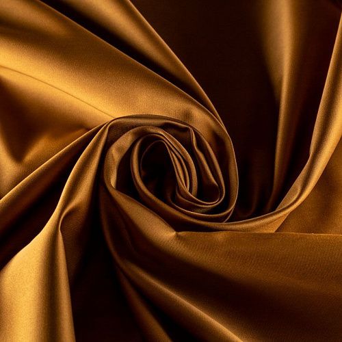 Сатин-тафта К32-463 золотисто-коричневый однотонный