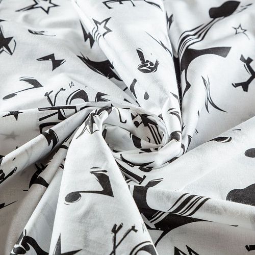 Перкаль 007-03500 белый принтованный