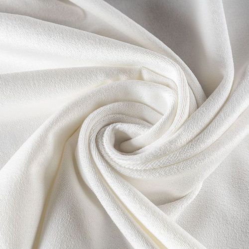 Ткань портьерная бархат 529-02-152 жемчужный однотонный