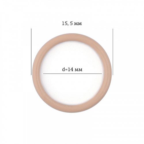Кольцо для бюстгальтера ARTA.F 14 мм металл 2 шт 2831-126 бежевый 