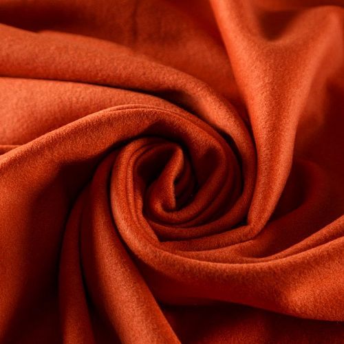 Ткань пальтовая 040-05190 темно-мандариновый однотонный