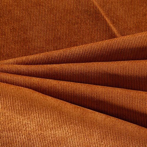 Вельвет стрейч 008-06965 жженый апельсин однотонный