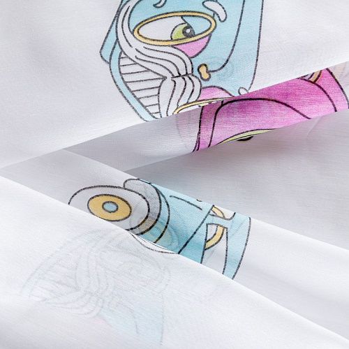 Тюль капрон Т241-01-388 белый принтованный