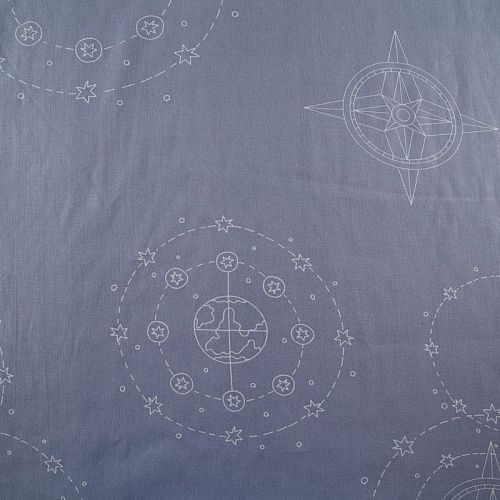 Бязь 007-13514 серый принтованный