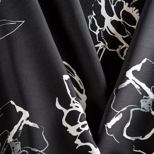 Твил-штапель 069-06819 черный принтованный