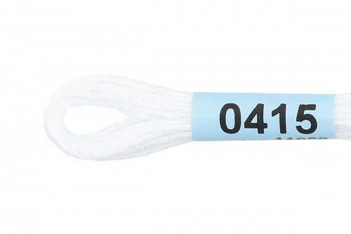 Нитки для вышивания Gamma мулине 8 м 0415 белый