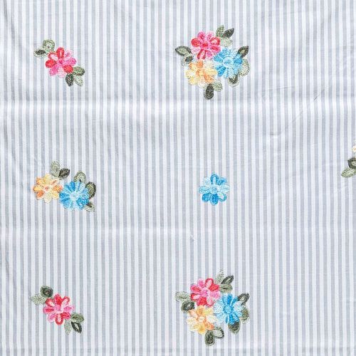 Хлопок с вышивкой 063-08071 светло-серый принтованный