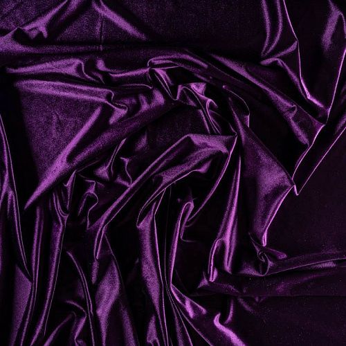 Бархат-лайкра К33-691 фиолетовый однотонный