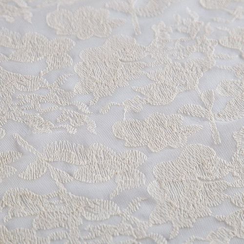 Сетка с вышивкой 050-16491 сливочный