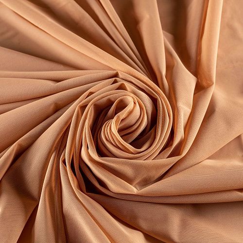 Сетка трикотажная К33-065 светло-коричневый однотонный